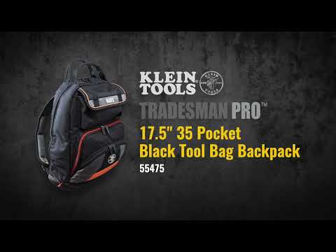 Tradesman Pro™ Tool Bag Backpack, 35 Pockets, Black, 44.5 cm 55475